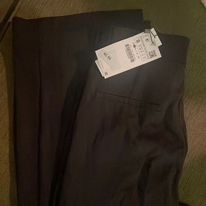Zara black full length trouser pants SZ small